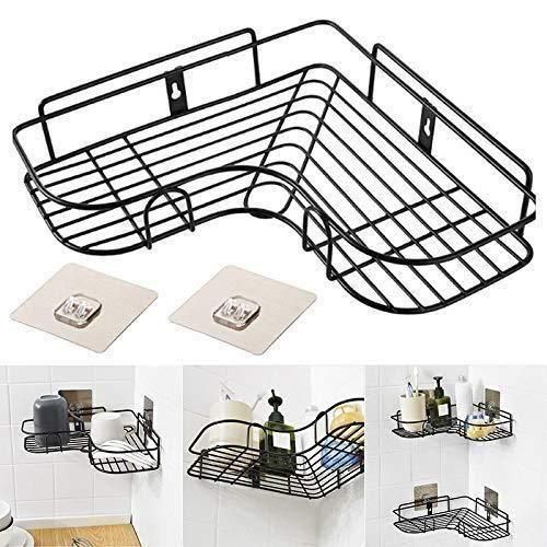 Kitchenora Kitchen Organiser Corner Shelf - Wall Mount Stainless Steel Storage Rack ( Pack of 1 )