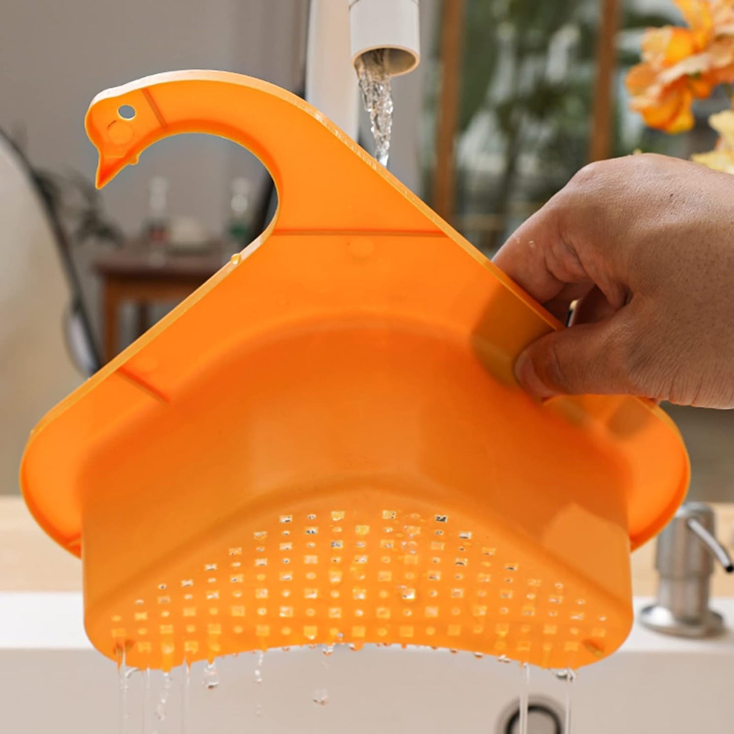 Kitchenora Multipurpose Plastic Kitchen Sink Organizer Corner(Pack of 2)